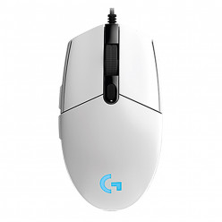 Игровая мышь Logitech G102 LIGHTSYNC, 6 программируемых кнопок, 200–8000 точек на дюйм, встроенная память, белая